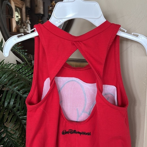 Walt Disney World Girls Minnie Mouse Bow Red Racerback Tank Top Embroidered - Picture 8 of 12